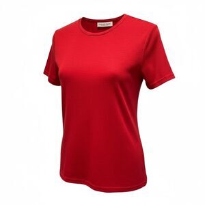 EUC Stephanie Rodger’s Women’s Red Short Sleeve Lightweight Sweater Top - L